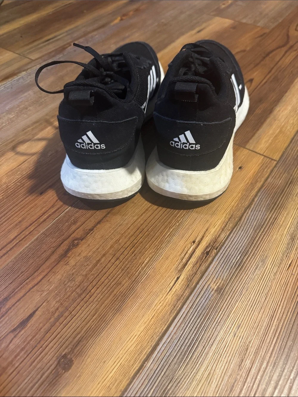 adidas Black Sneakers with White Stripes